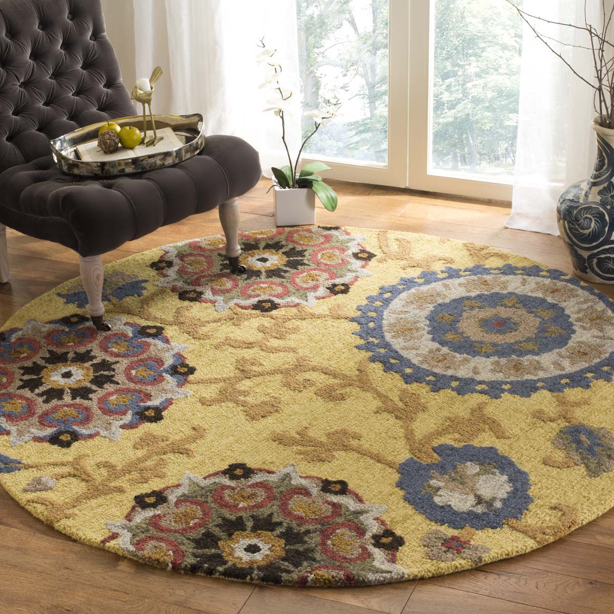 Safavieh Blossom 401 Rug, BLM401 - Gold / Multi