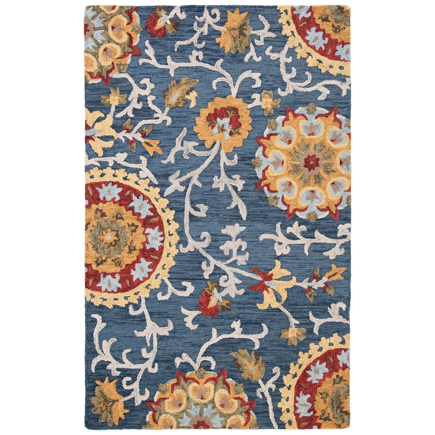 Safavieh Blossom 401 Rug, BLM401 - Navy / Multi