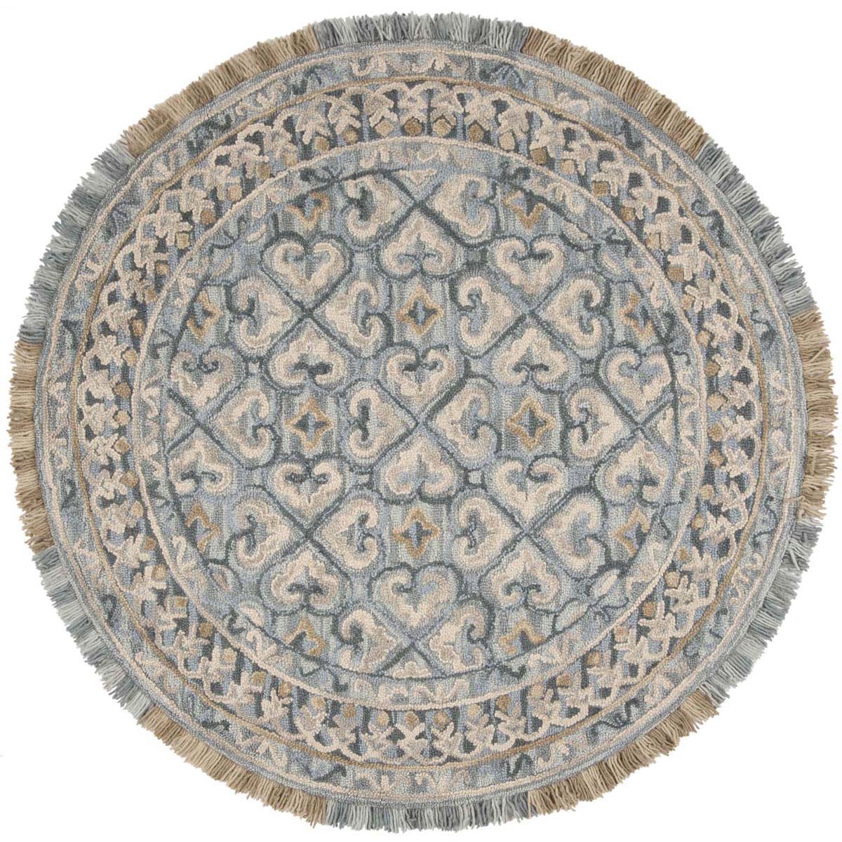 Safavieh Blossom 420 Rug, BLM420 - Light Beige / Blue