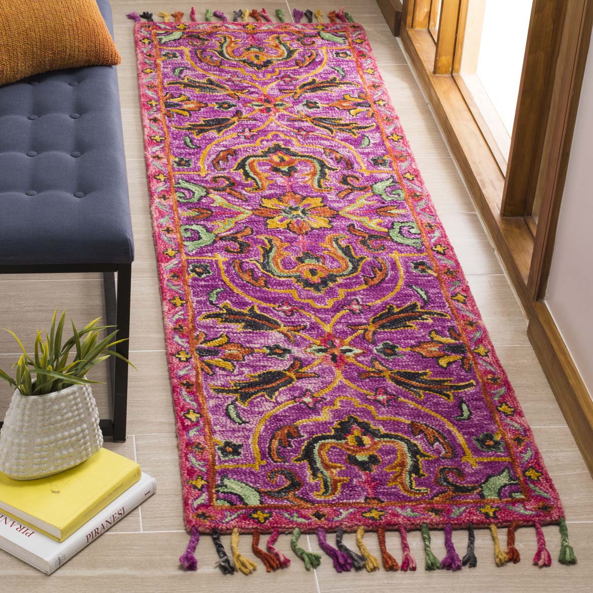 Safavieh Blossom 451 Rug, BLM451 - Purple / Multi