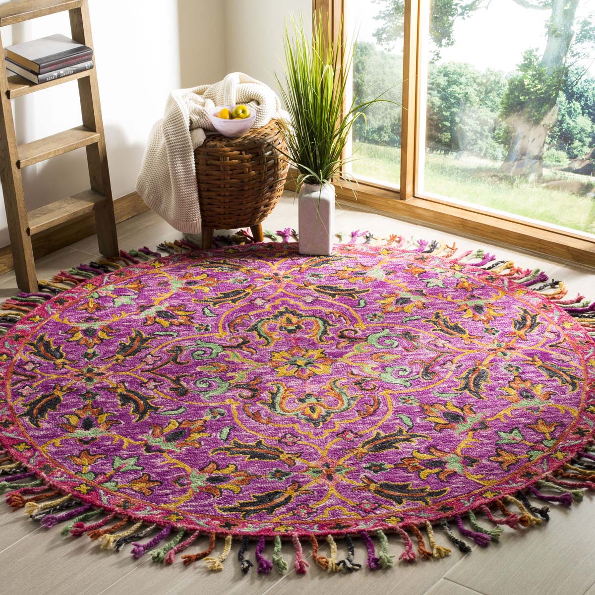 Safavieh Blossom 451 Rug, BLM451 - Purple / Multi