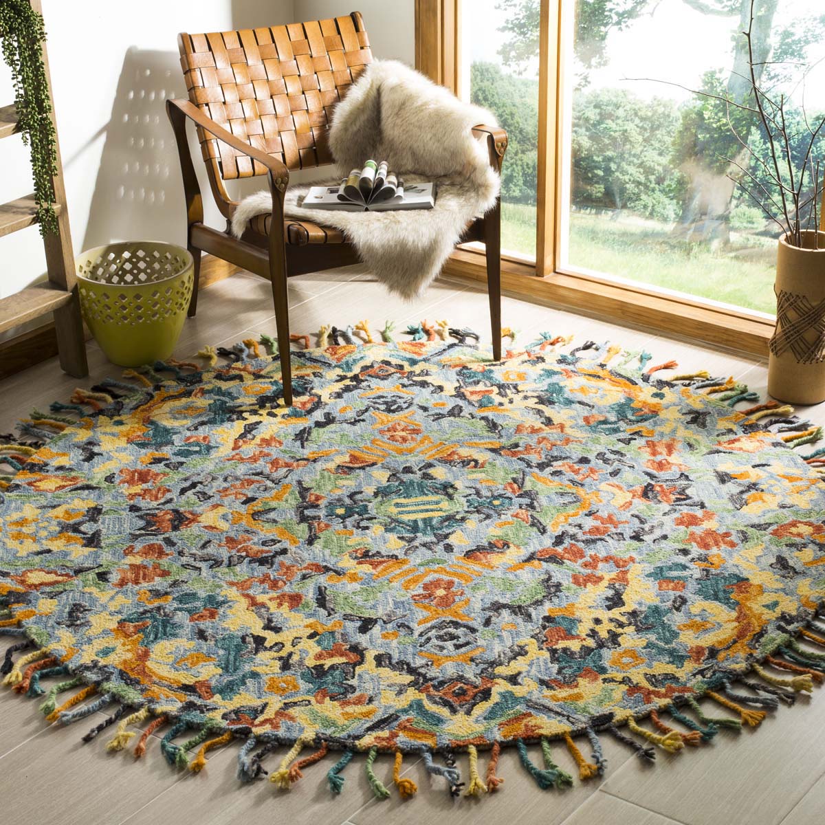 Safavieh Blossom 452 Rug, BLM452 - Blue / Multi