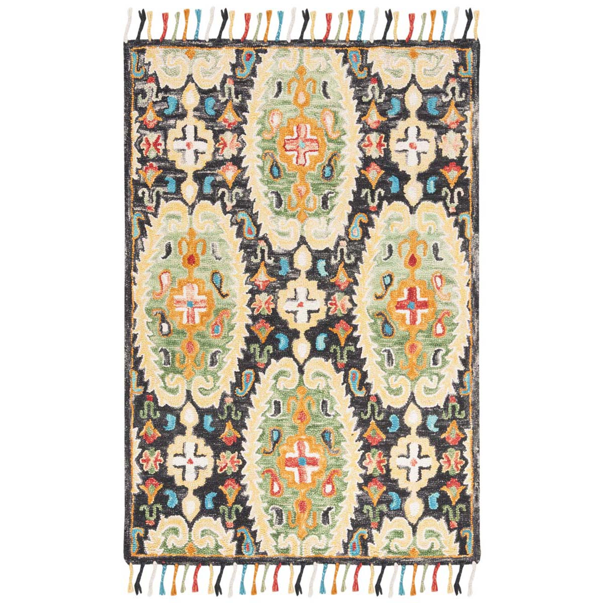 Safavieh Blossom 454 Rug, BLM454 - Charcoal / Gold