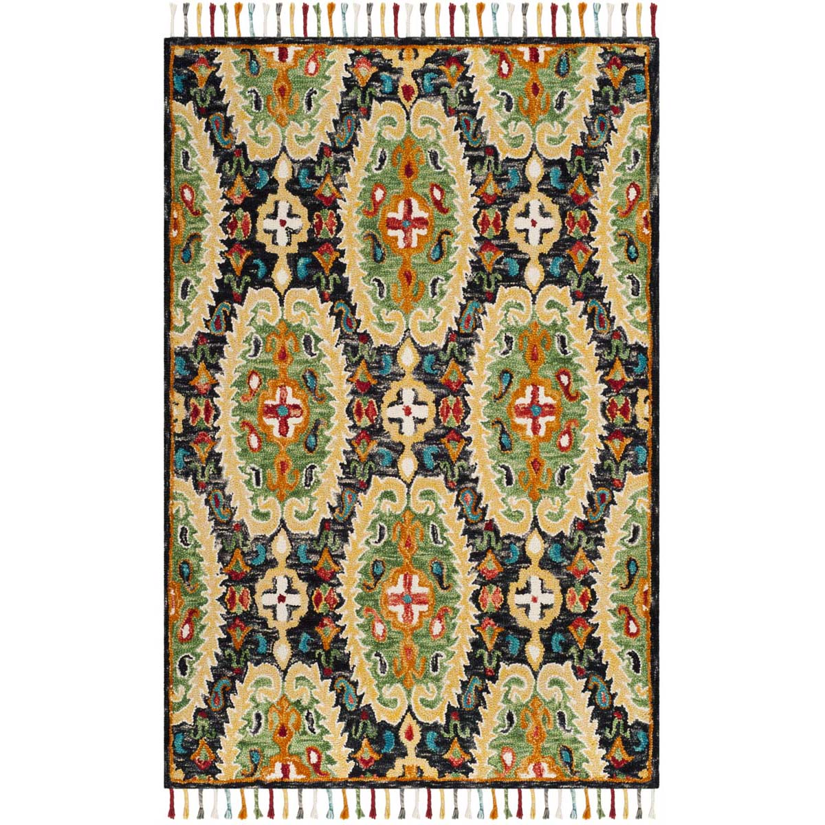 Safavieh Blossom 454 Rug, BLM454 - Charcoal / Gold