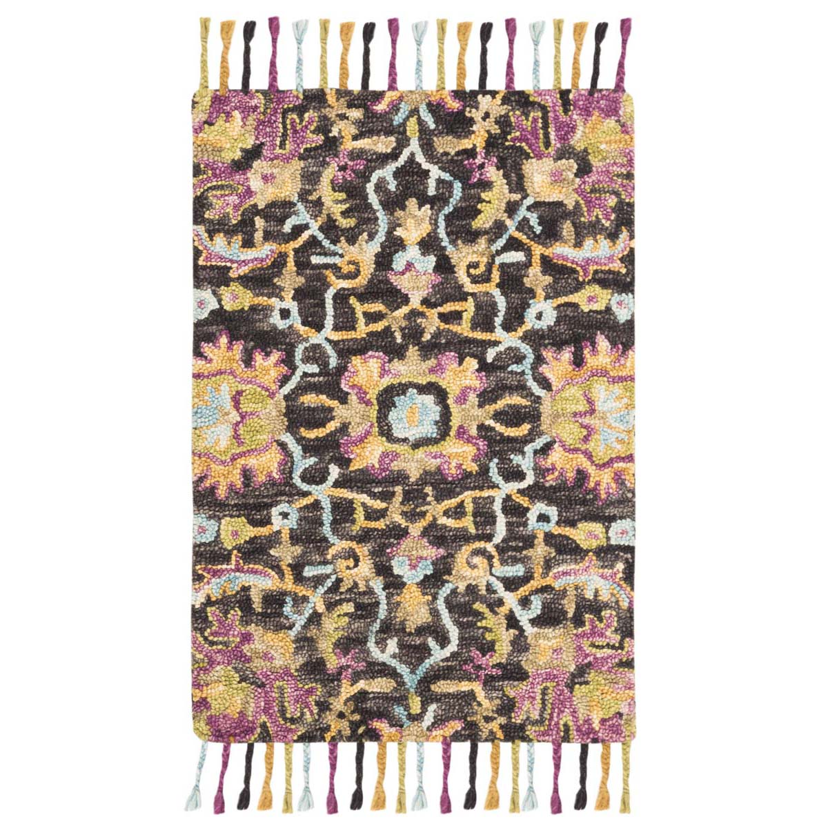 Safavieh Blossom 455 Rug, BLM455 - Charcoal / Multi