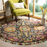 Safavieh Blossom 455 Rug, BLM455 - Charcoal / Multi