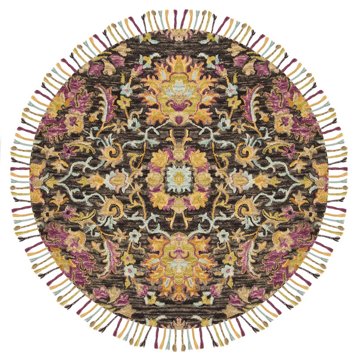 Safavieh Blossom 455 Rug, BLM455 - Charcoal / Multi