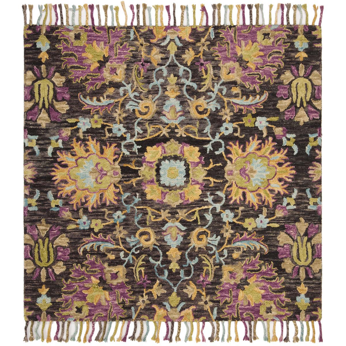 Safavieh Blossom 455 Rug, BLM455 - Charcoal / Multi