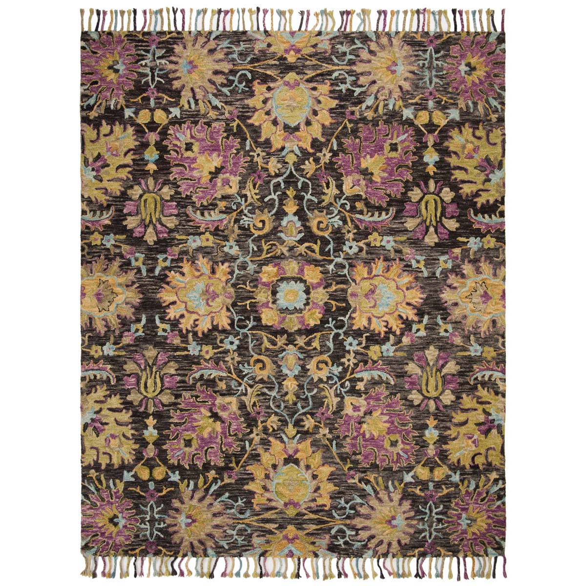 Safavieh Blossom 455 Rug, BLM455 - Charcoal / Multi