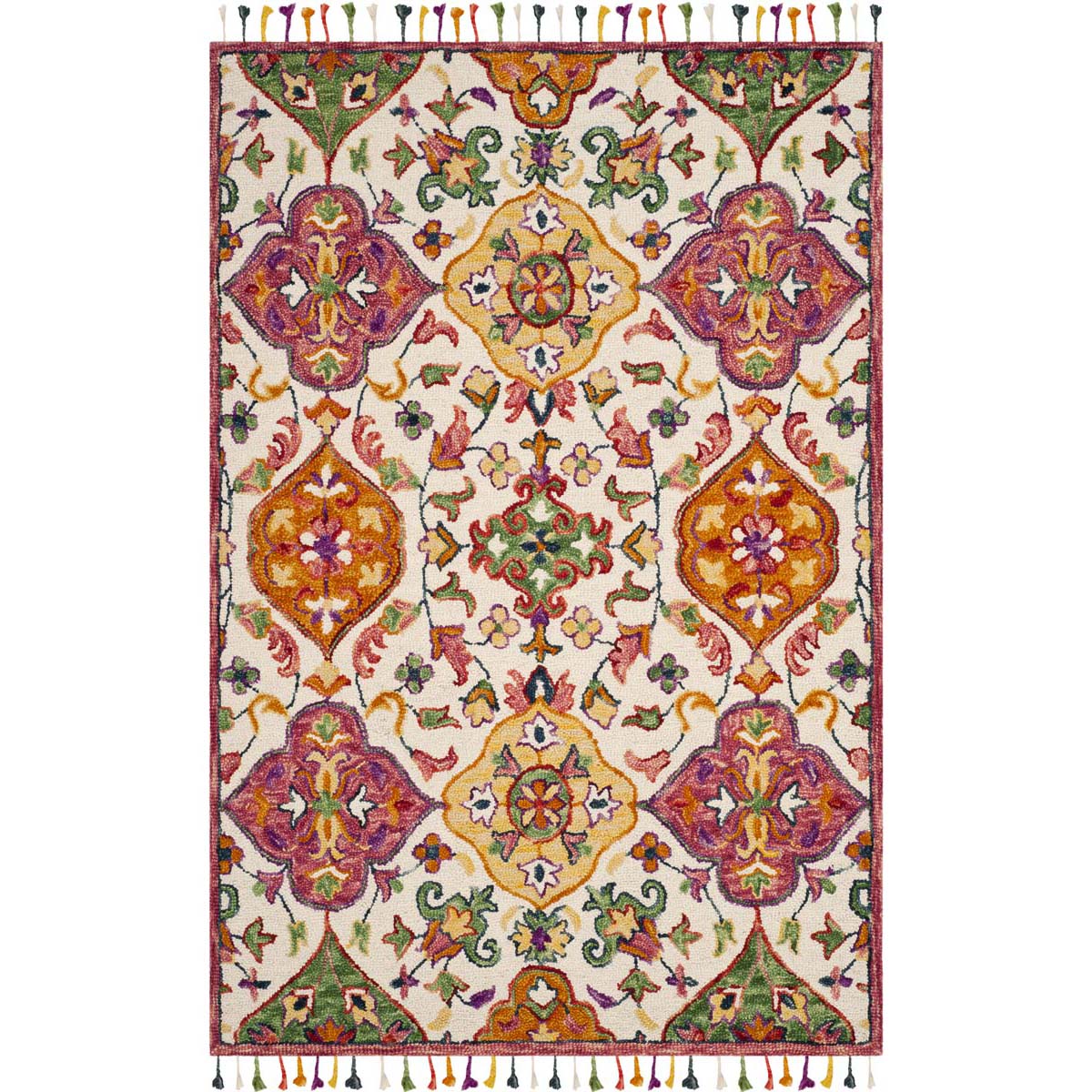 Safavieh Blossom 456 Rug, BLM456 - Ivory / Multi