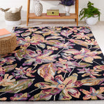 Safavieh Blossom 461 Rug, BLM461 - Black / Plum
