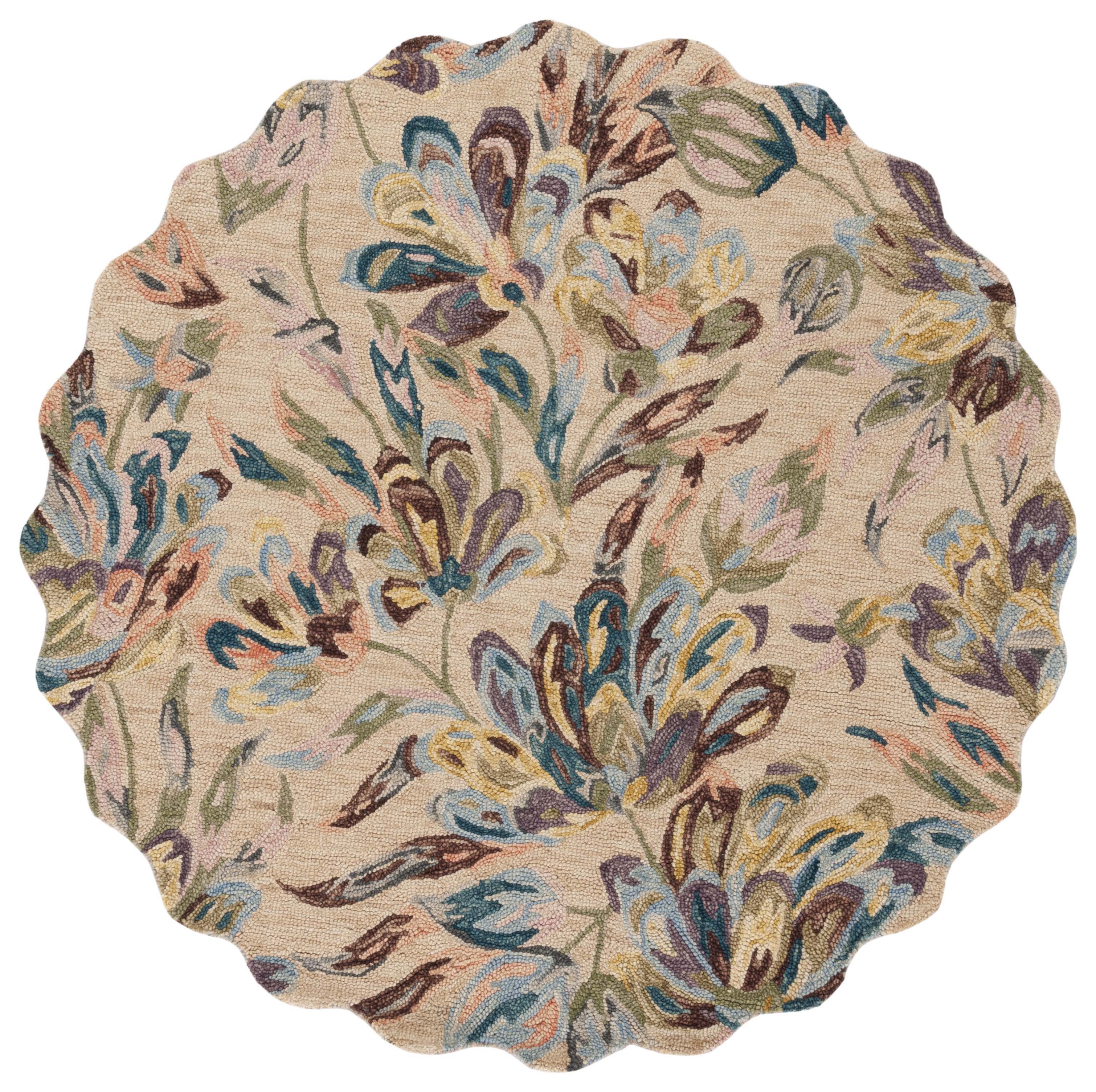 Safavieh Blossom 462 Rug, BLM462 - Beige / Purple