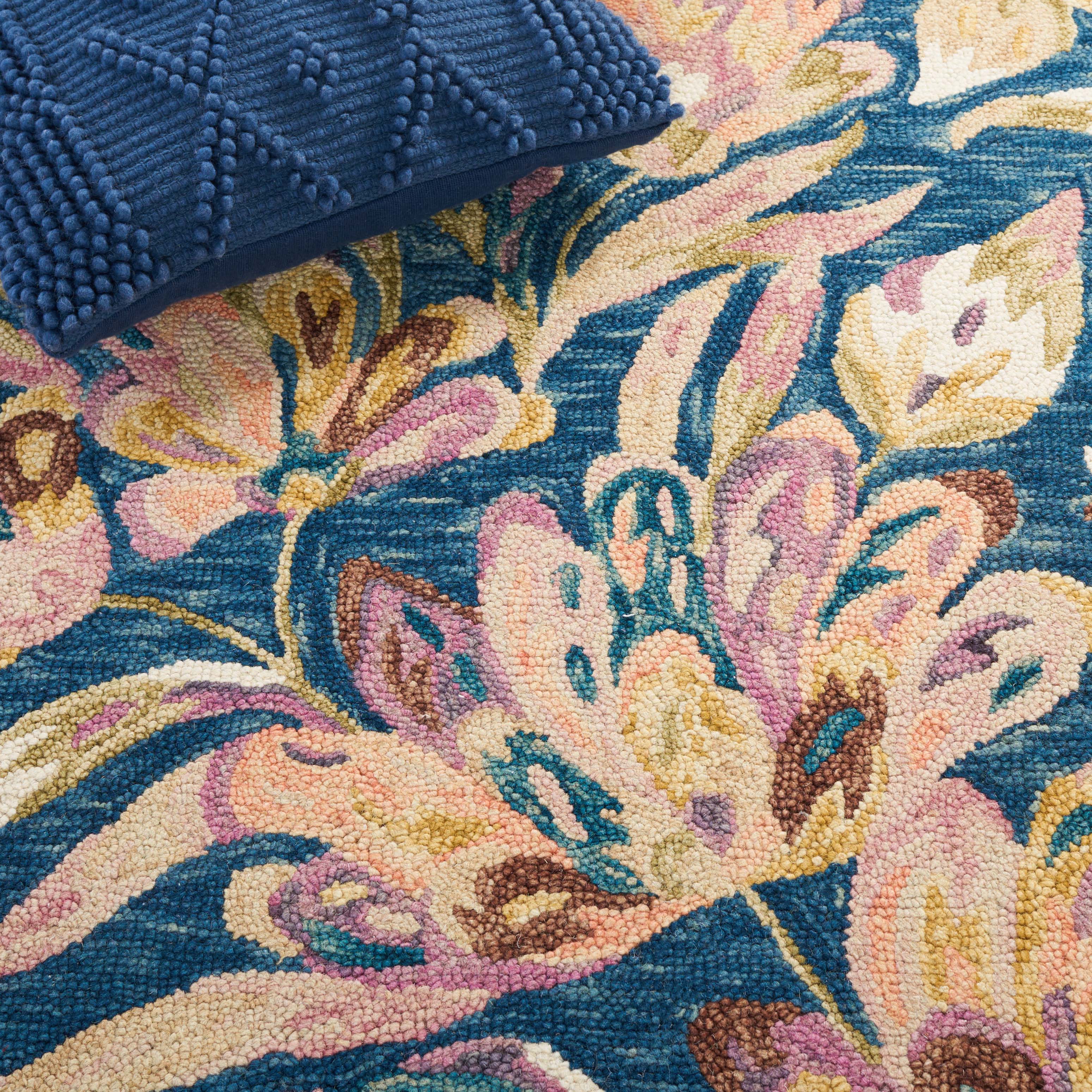 Safavieh Blossom 462 Rug, BLM462 - Blue / Plum