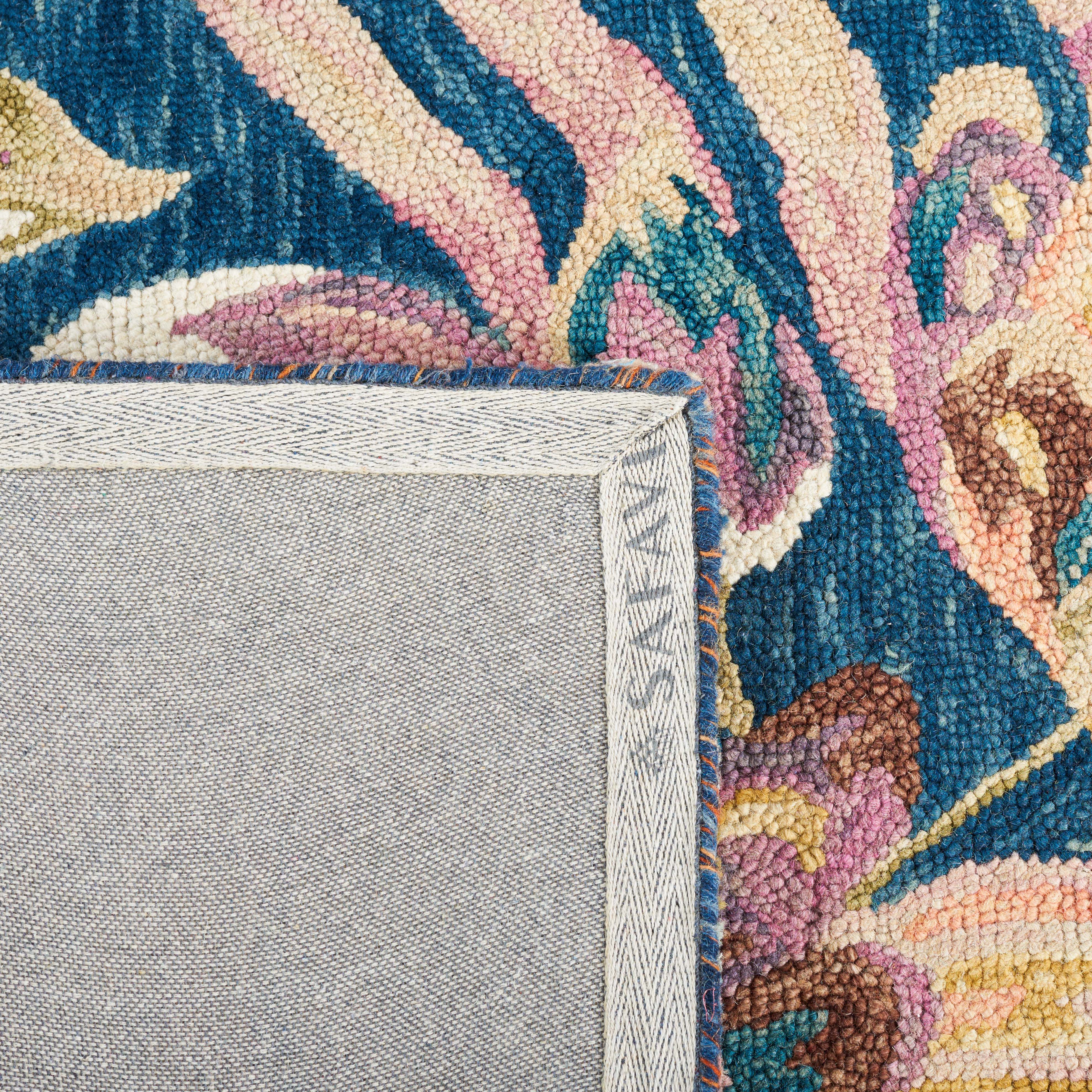 Safavieh Blossom 462 Rug, BLM462 - Blue / Plum