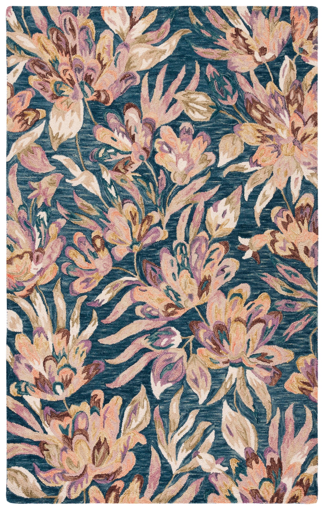 Safavieh Blossom 462 Rug, BLM462 - Blue / Plum