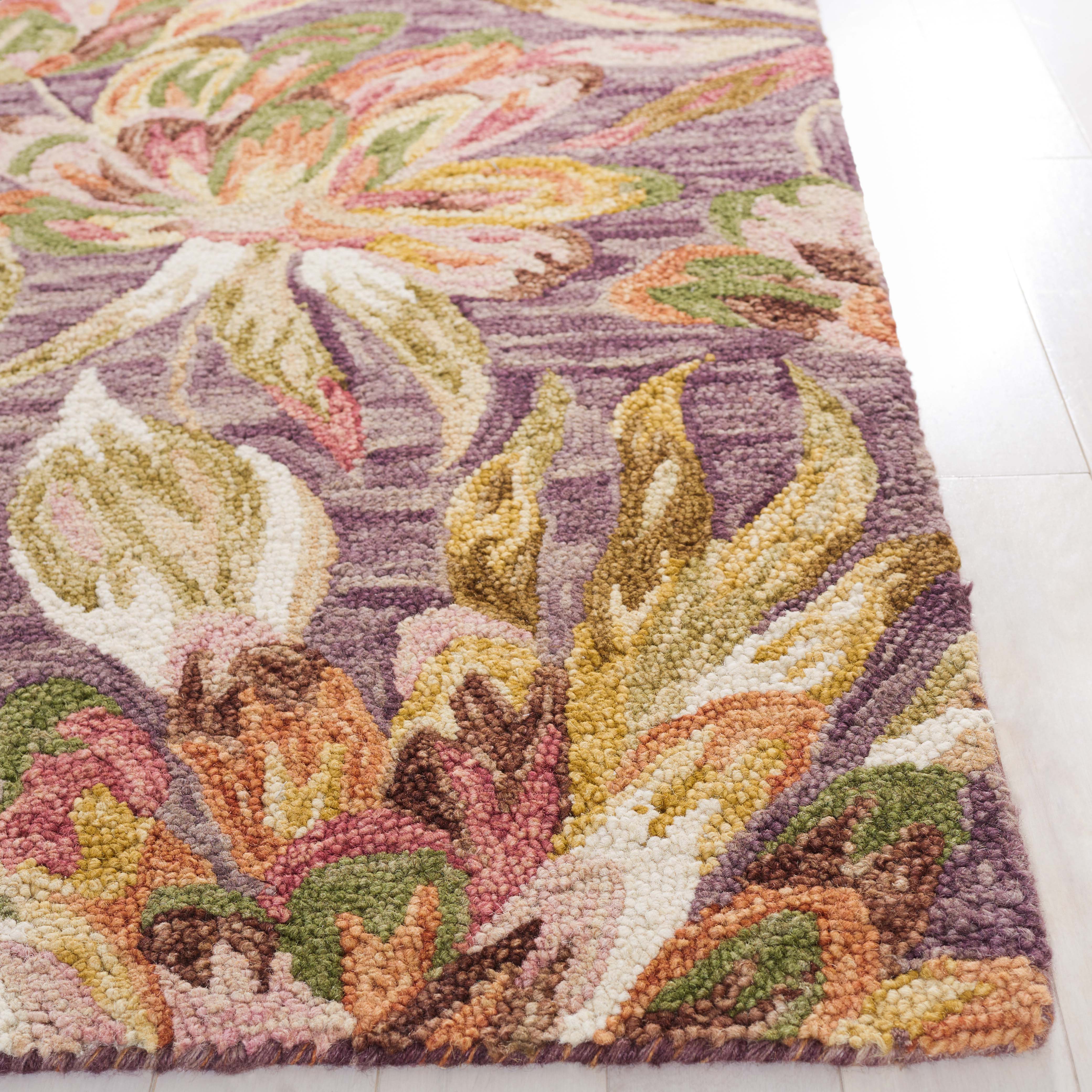 Safavieh Blossom 462 Rug, BLM462 - Purple / Sage