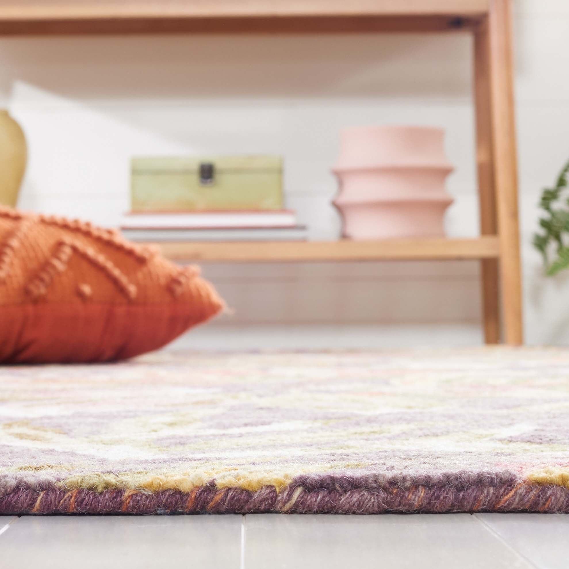 Safavieh Blossom 462 Rug, BLM462 - Purple / Sage