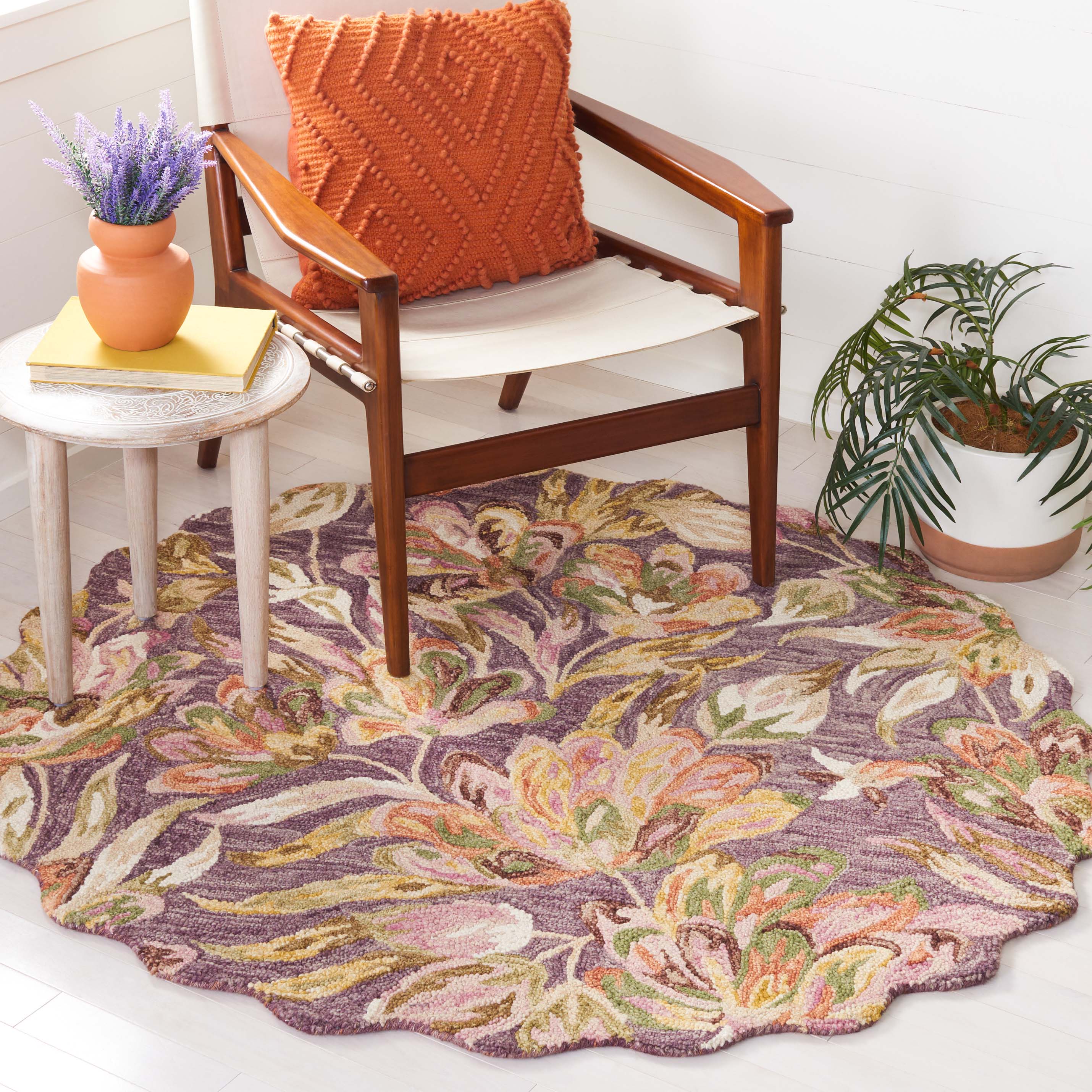 Safavieh Blossom 462 Rug, BLM462 - Purple / Sage