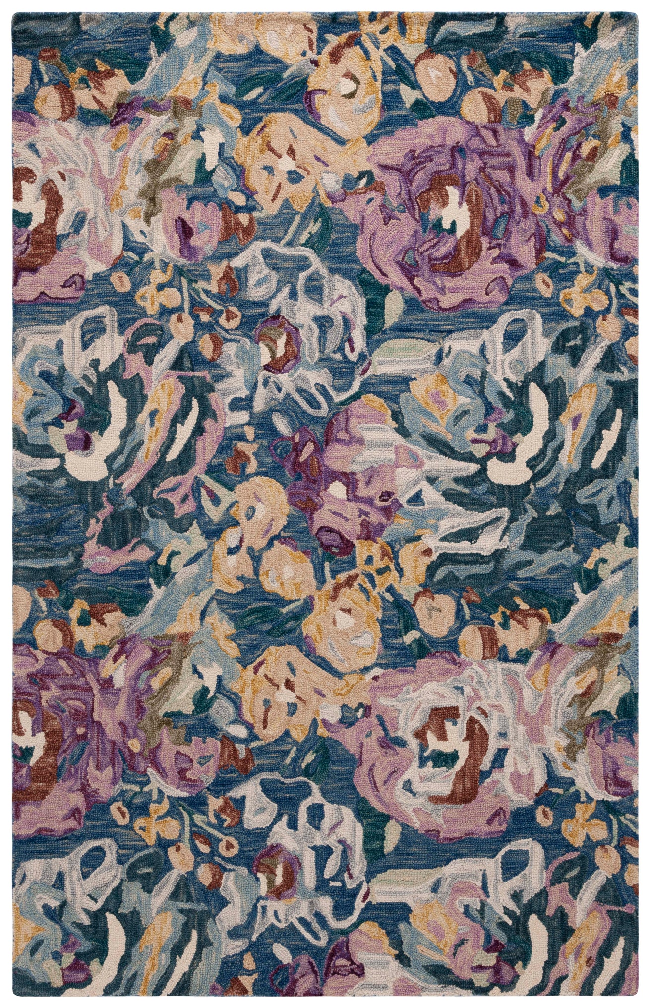 Safavieh Blossom 463 Rug, BLM463 - Light Blue / Plum
