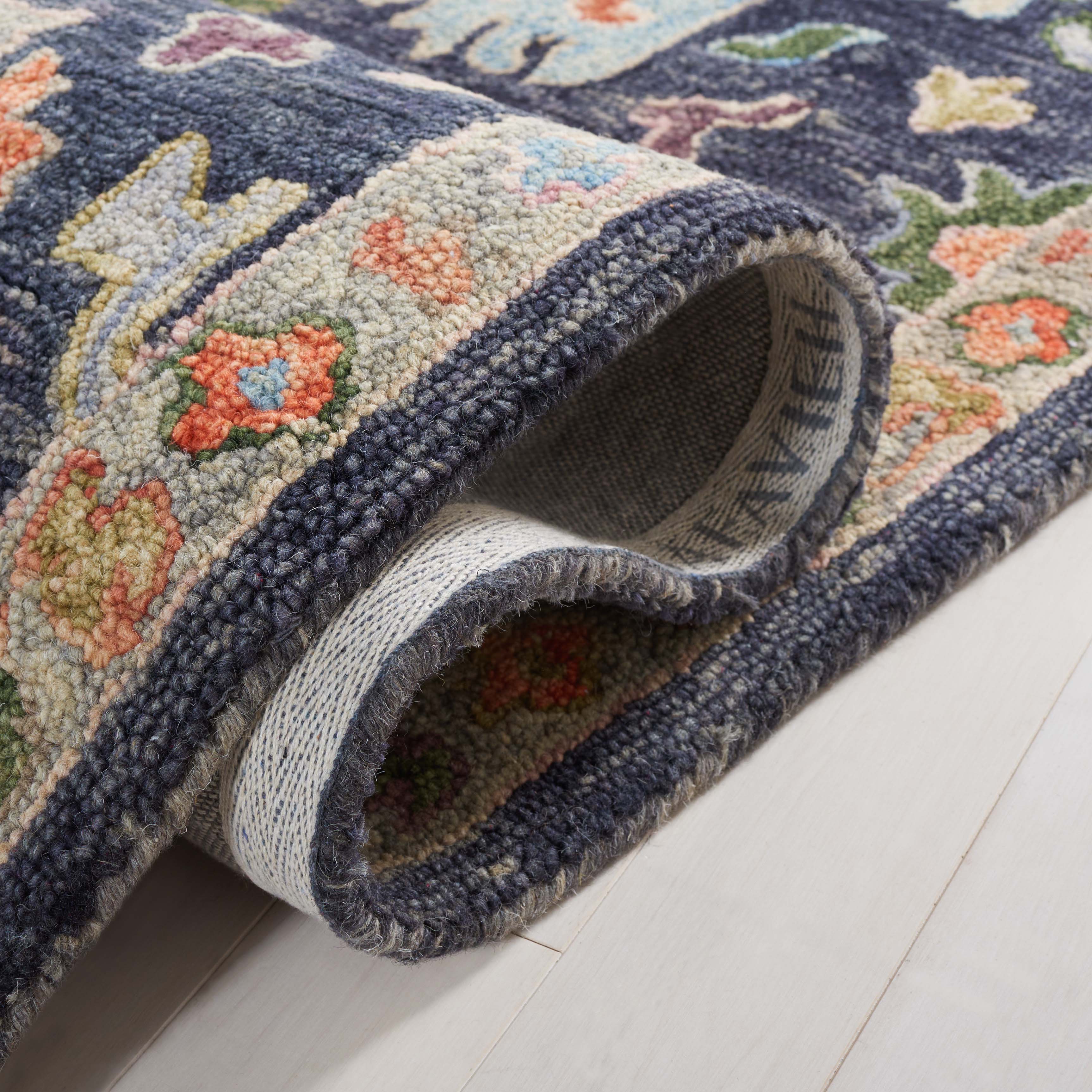 Safavieh Blossom 465 Rug, BLM465 - Dark Grey / Sage