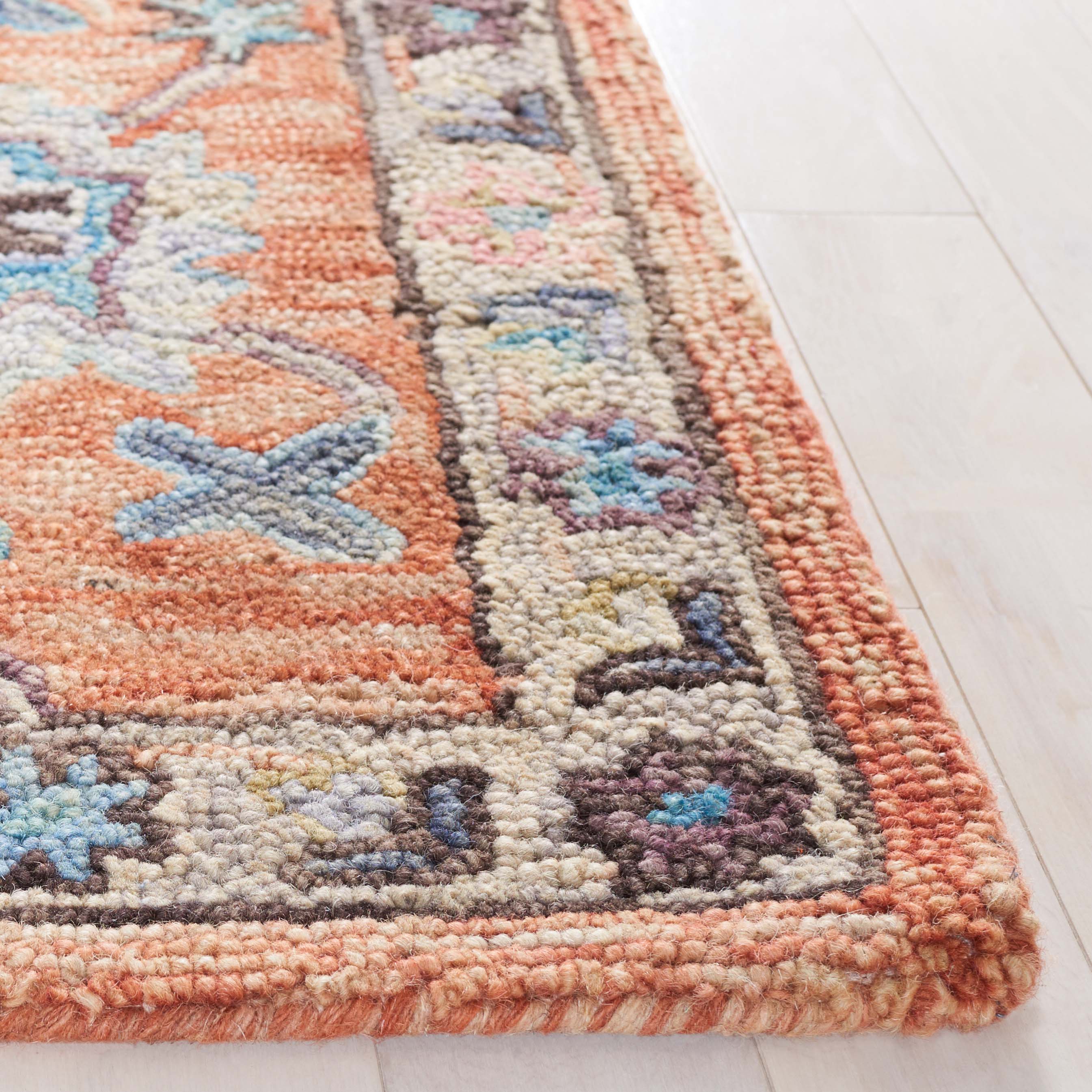 Safavieh Blossom 466 Rug, BLM466 - Rust / Blue