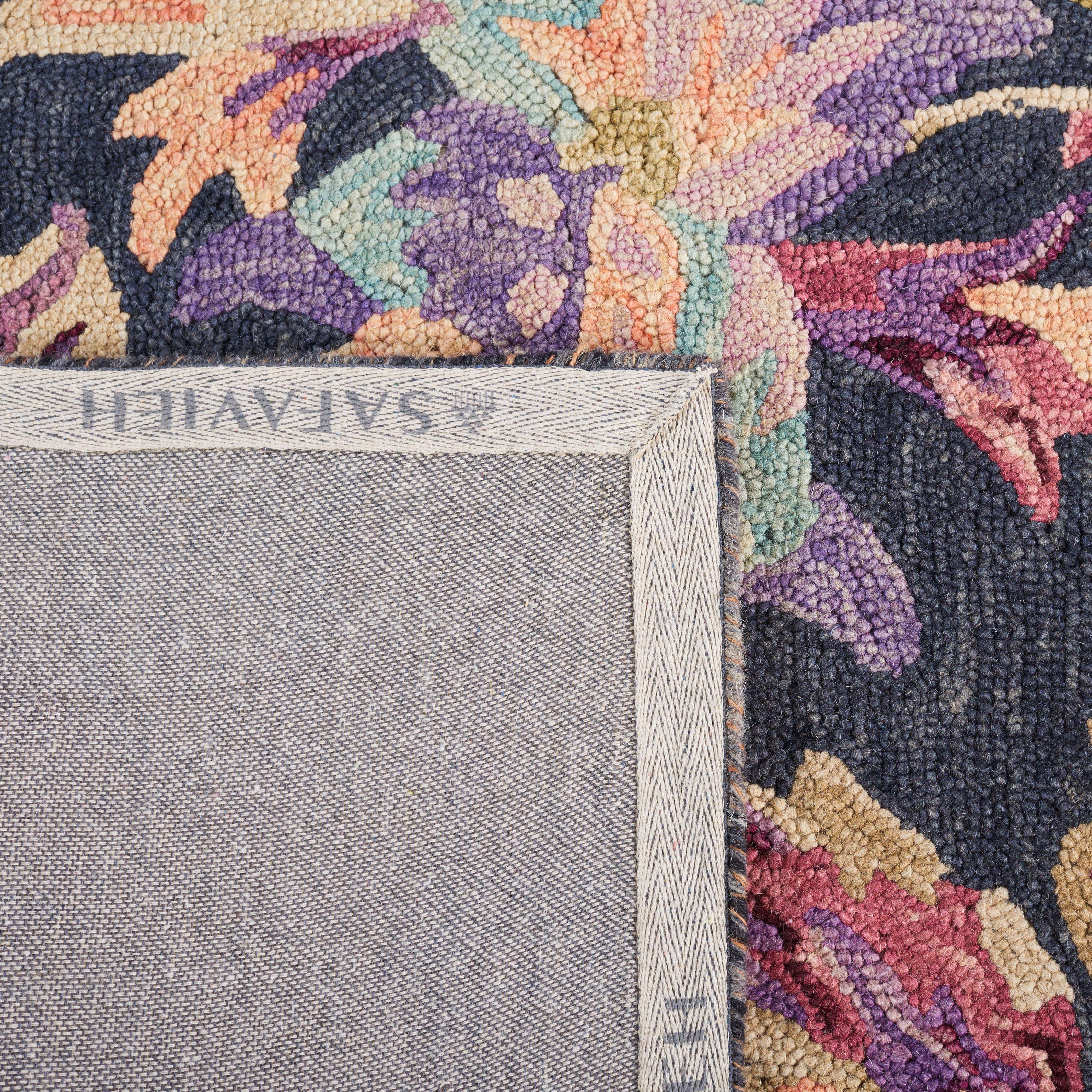 Safavieh Blossom 467 Rug, BLM467 - Charcoal / Plum