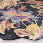 Safavieh Blossom 467 Rug, BLM467 - Charcoal / Plum