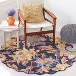 Safavieh Blossom 467 Rug, BLM467 - Charcoal / Plum
