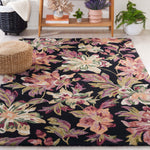 Safavieh Blossom 467 Rug, BLM467 - Black / Plum