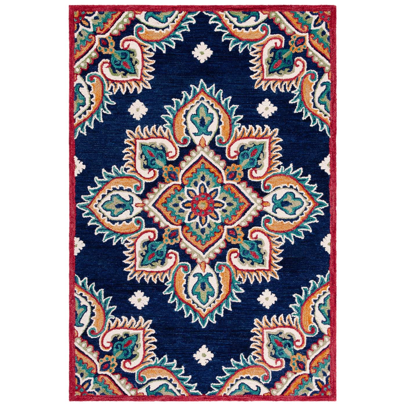 Safavieh Blossom 561 Rug, BLM561 - Navy / Ivory