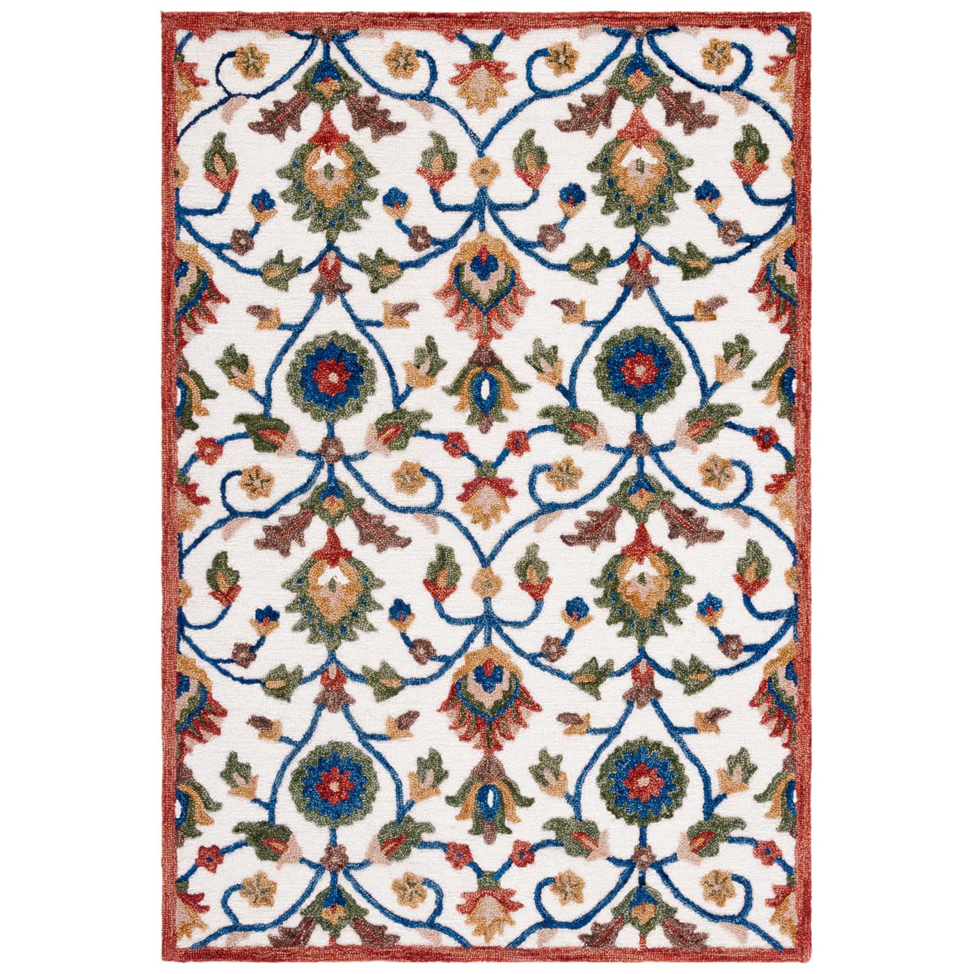 Safavieh Blossom 562 Rug, BLM562 - Ivory / Green