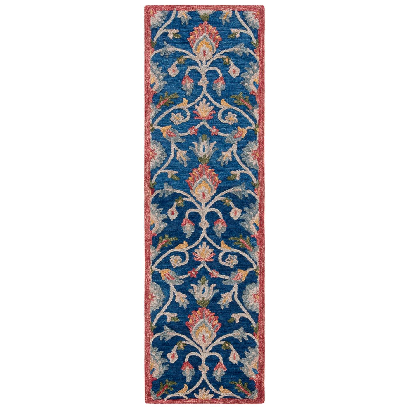 Safavieh Blossom 562 Rug, BLM562 - Blue / Rust