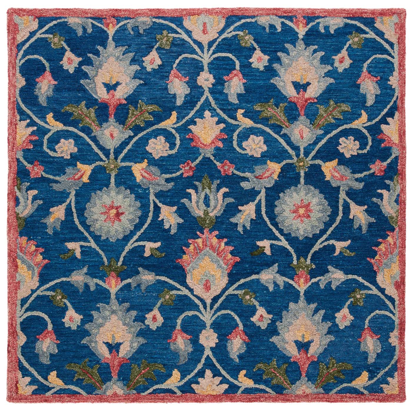 Safavieh Blossom 562 Rug, BLM562 - Blue / Rust