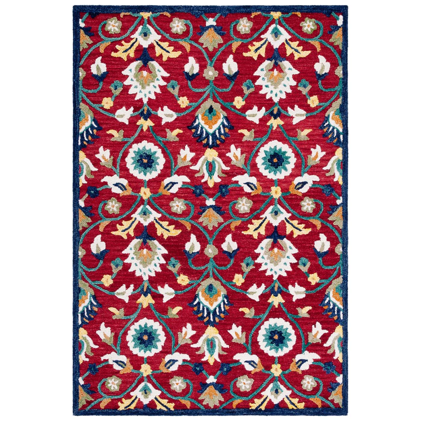 Safavieh Blossom 562 Rug, BLM562 - Red / Ivory