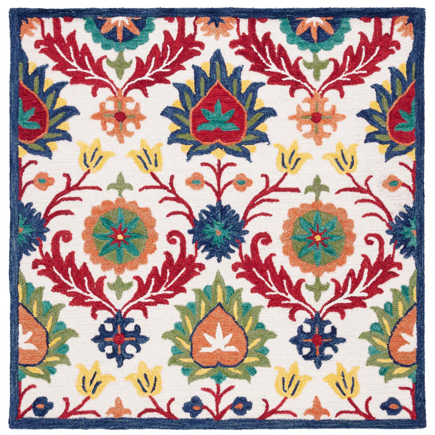 Safavieh Blossom 563 Rug, BLM563 - Ivory / Green
