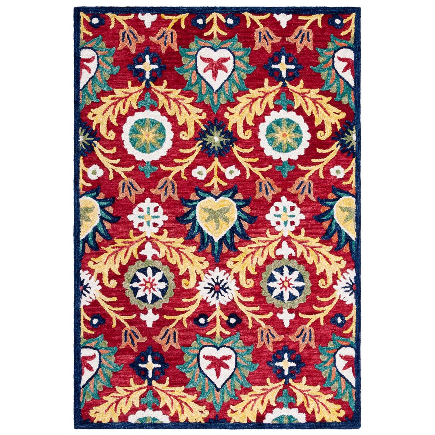 Safavieh Blossom 563 Rug, BLM563 - Red / Yellow