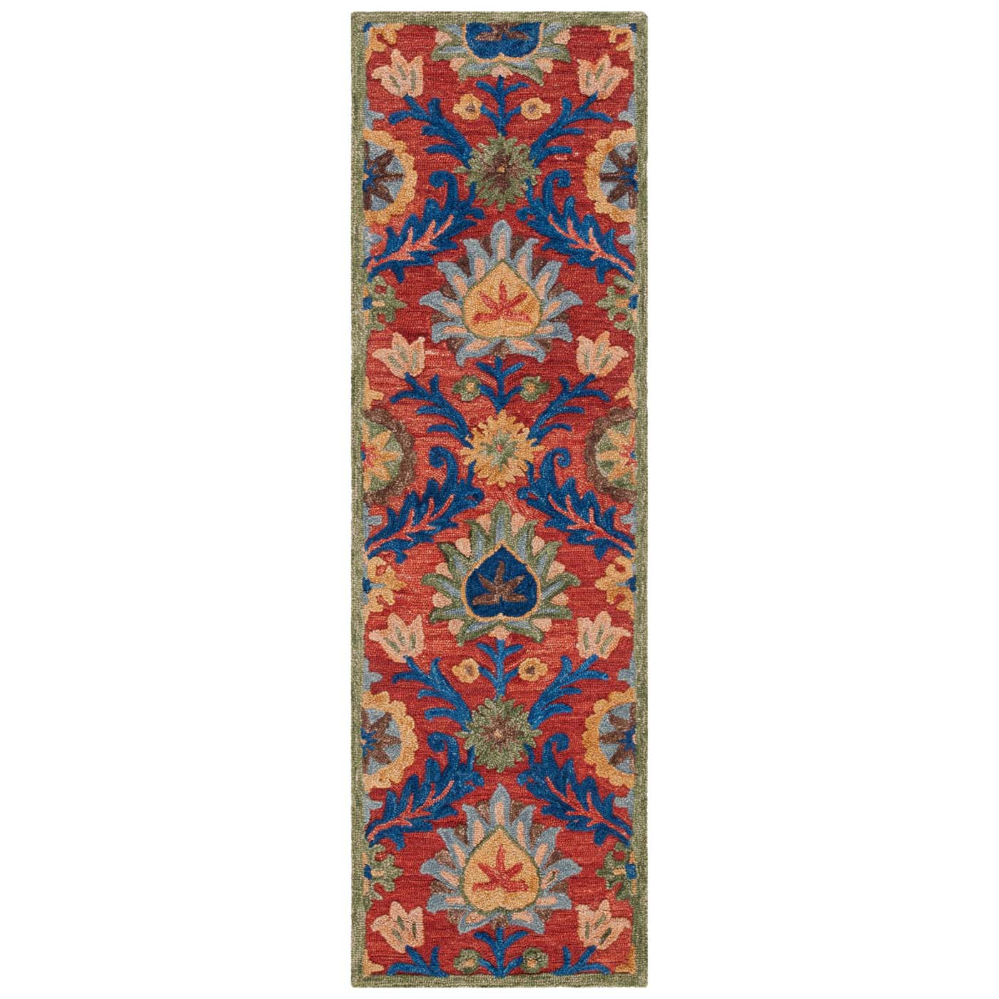 Safavieh Blossom 563 Rug, BLM563 - Red / Blue