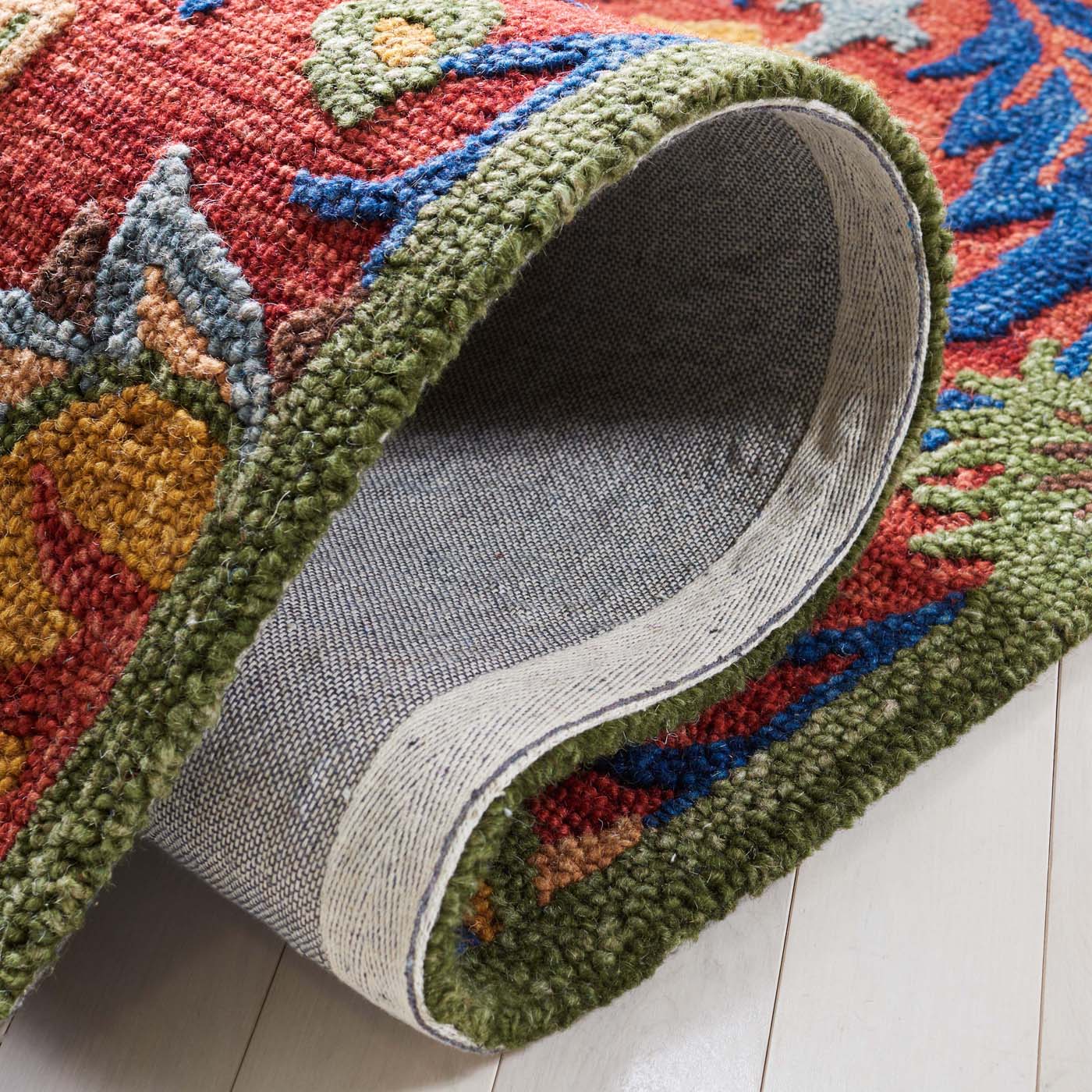 Safavieh Blossom 563 Rug, BLM563 - Red / Blue