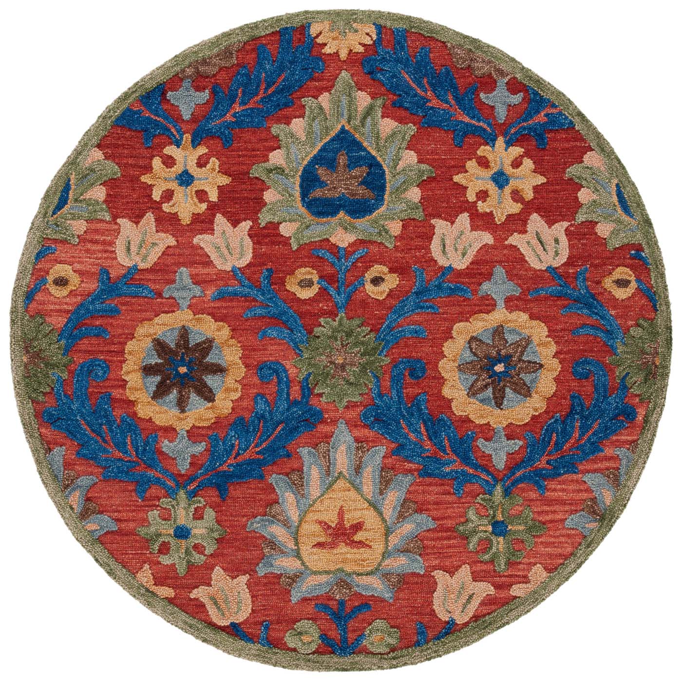 Safavieh Blossom 563 Rug, BLM563 - Red / Blue