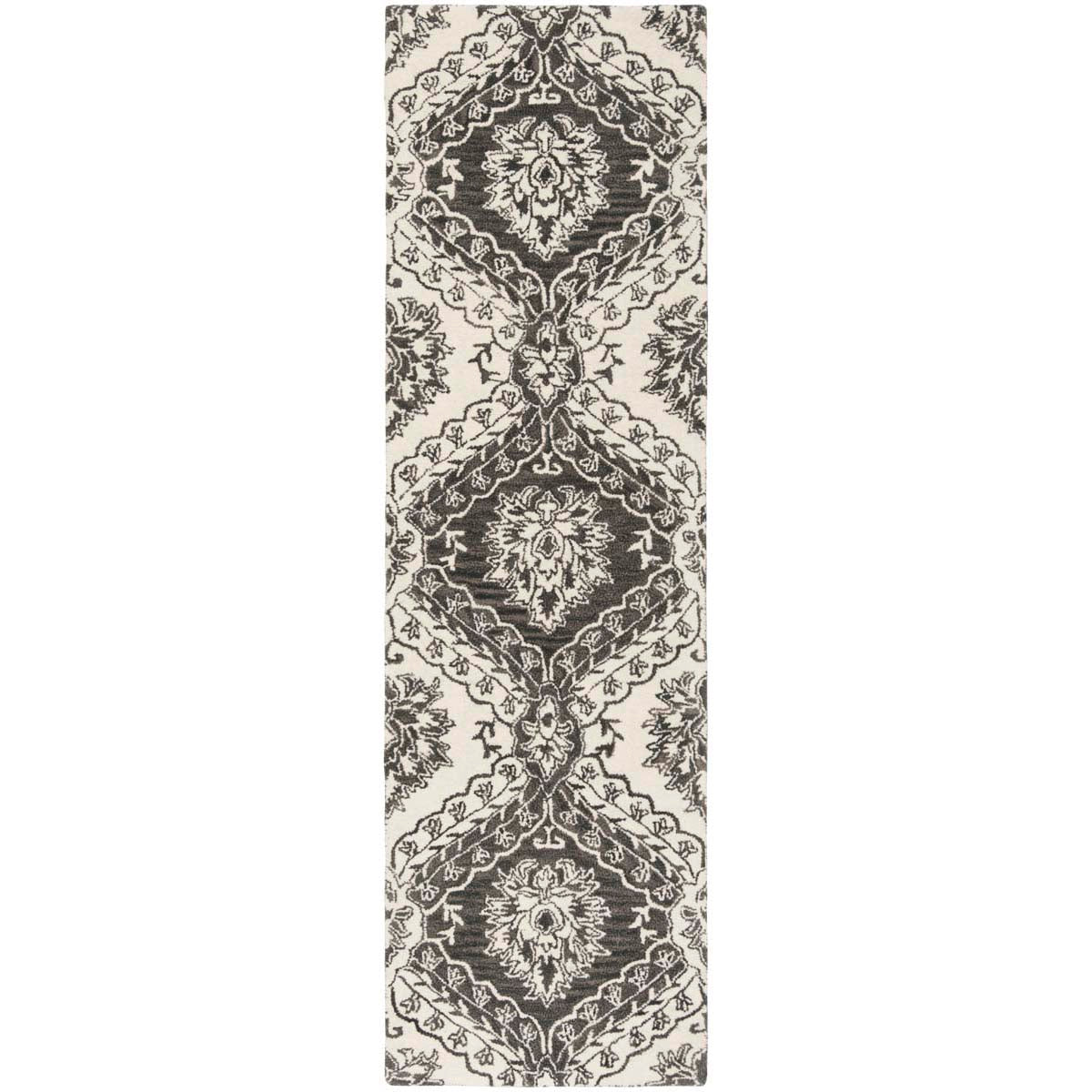 Safavieh Blossom 601 Rug, BLM601 - Charcoal / Ivory