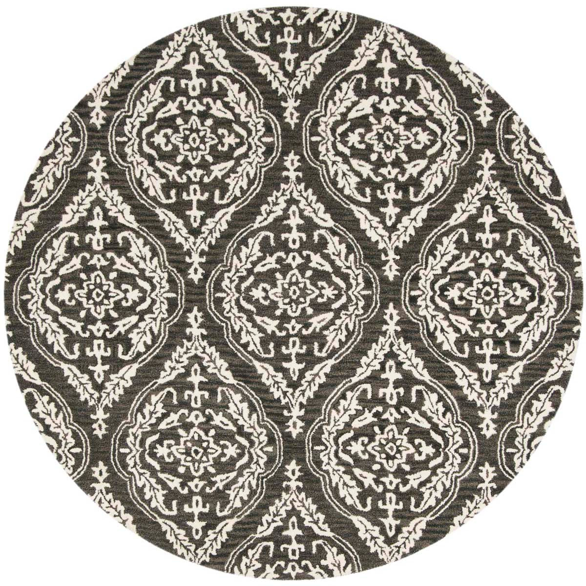 Safavieh Blossom 602 Rug, BLM602 - Charcoal / Ivory