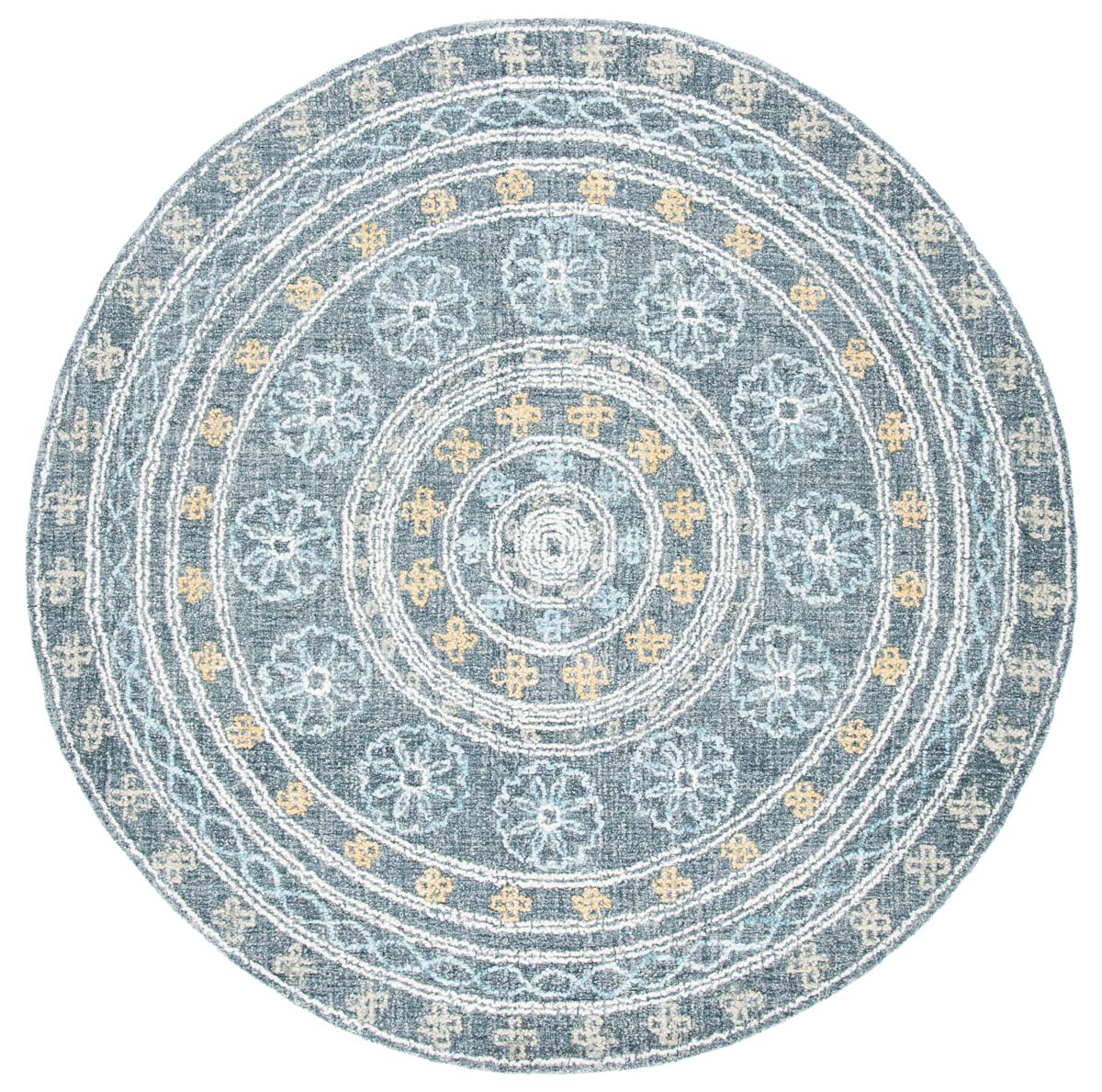 Safavieh Blossom 608 Rug, BLM608 - Charcoal / Yellow