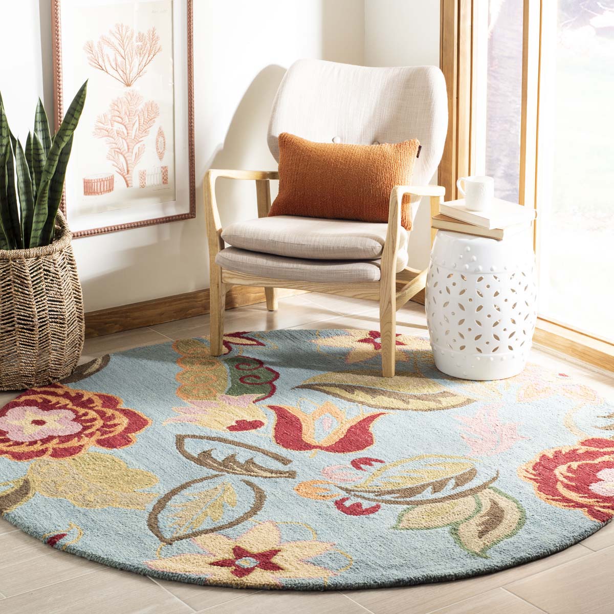 Safavieh Blossom 675 Rug, BLM675 - Blue / Multi