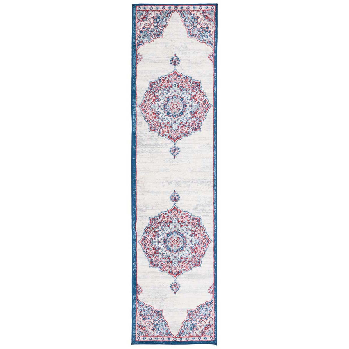 Safavieh Brentwood 802 Rug, White, BNT802 - Ivory / Red