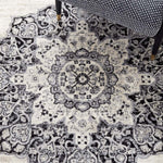 Safavieh Brentwood 802 Rug, White, BNT802 - Ivory / Black