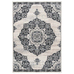 Safavieh Brentwood 802 Rug, White, BNT802 - Ivory / Black