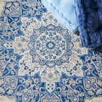 Safavieh Brentwood 802 Rug, Blue, BNT802 - Ivory / Navy