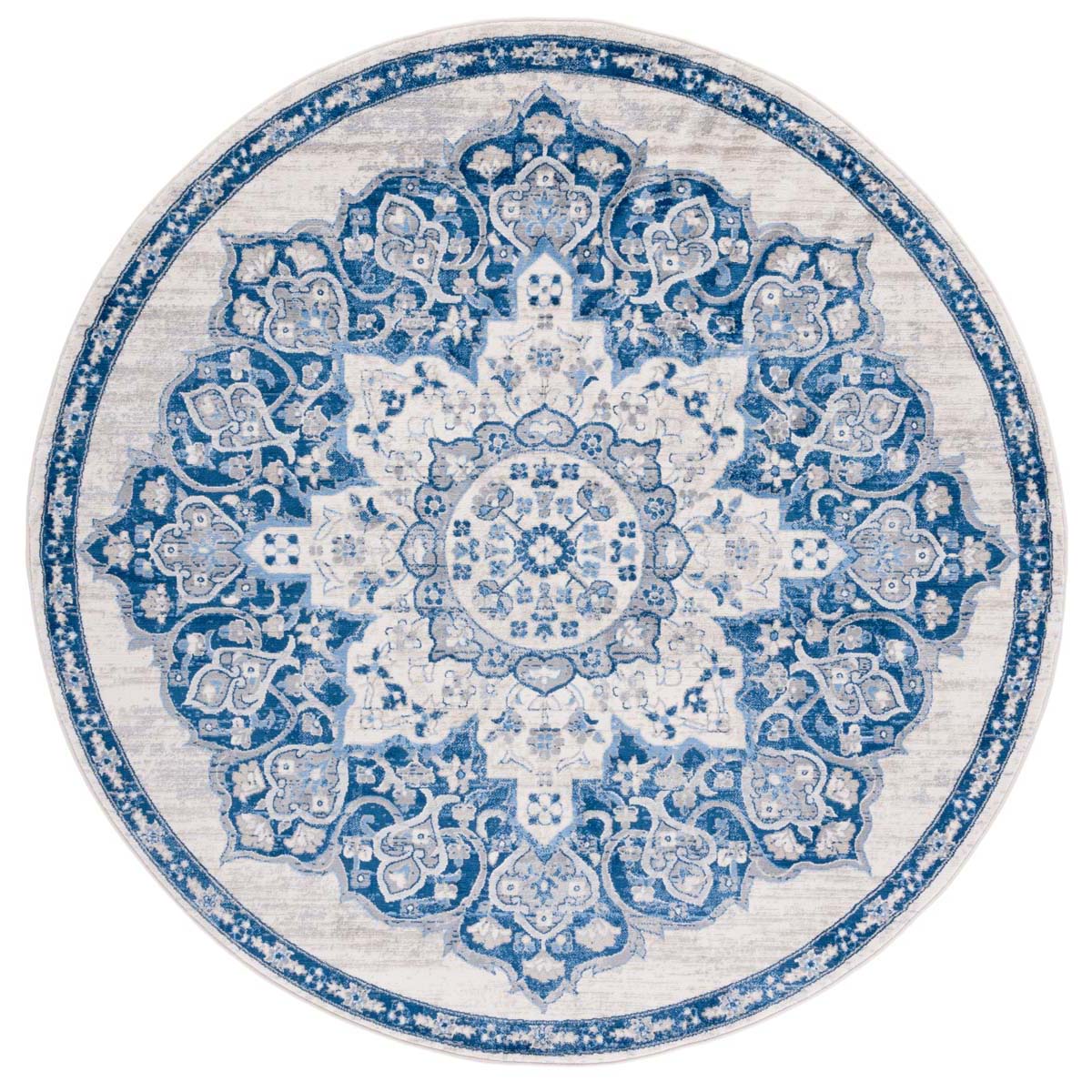Safavieh Brentwood 802 Rug, Blue, BNT802 - Ivory / Navy