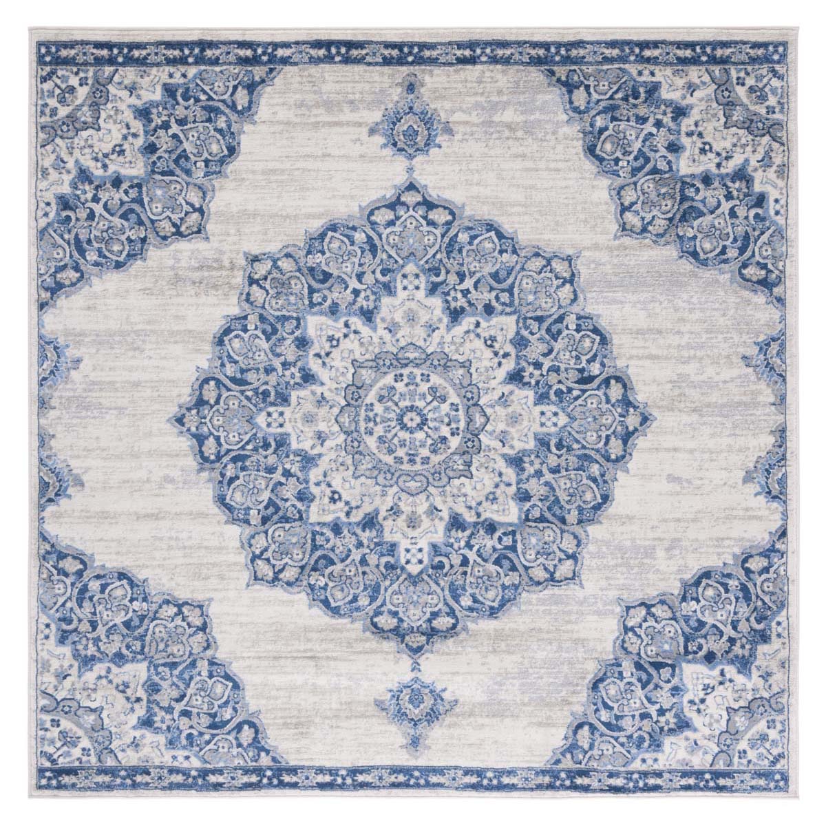 Safavieh Brentwood 802 Rug, Blue, BNT802 - Ivory / Navy