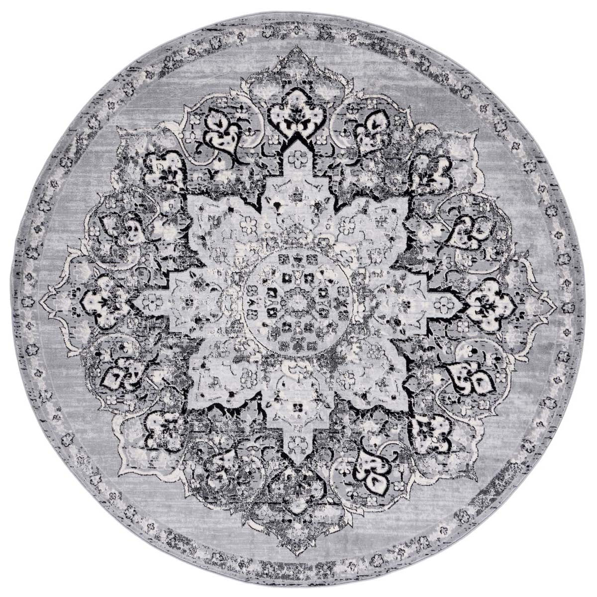 Safavieh Brentwood 802 Rug, Black, BNT802 - Silver / Black